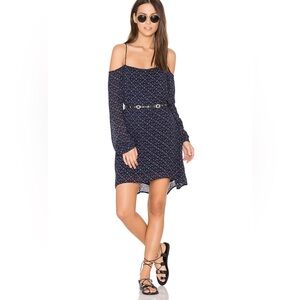 Anthropologie Cloth & Stone Cold Shoulder Geometric Print Dress Small